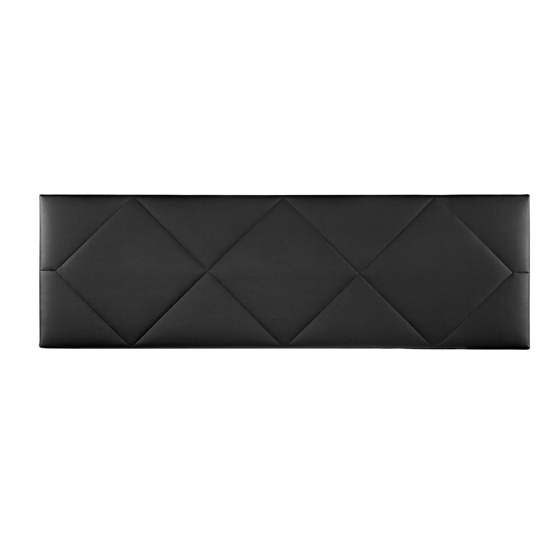 Häusbed Confort SL - Cabecero de Cama 120 - 145x50x7 SPYGA Tapizado Polipiel Negro