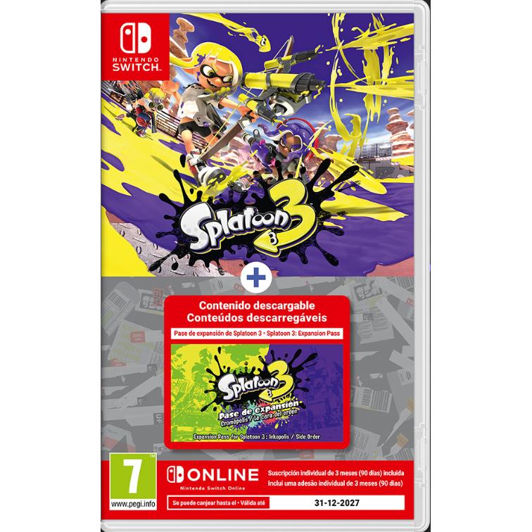 Splatoon 3 + Expansion Pass + 3 meses Nintendo Switch Online - Switch - Nuevo precintado - PAL España - Nintendo
