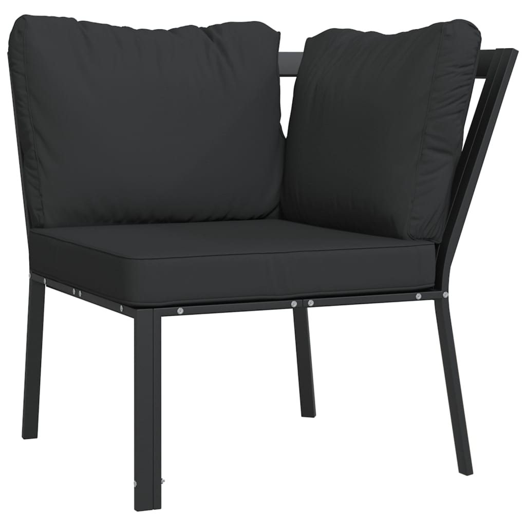 Vidaxl Silla de Jardín Acero con Cojines 76x76x79 Cm Gris y Arena
