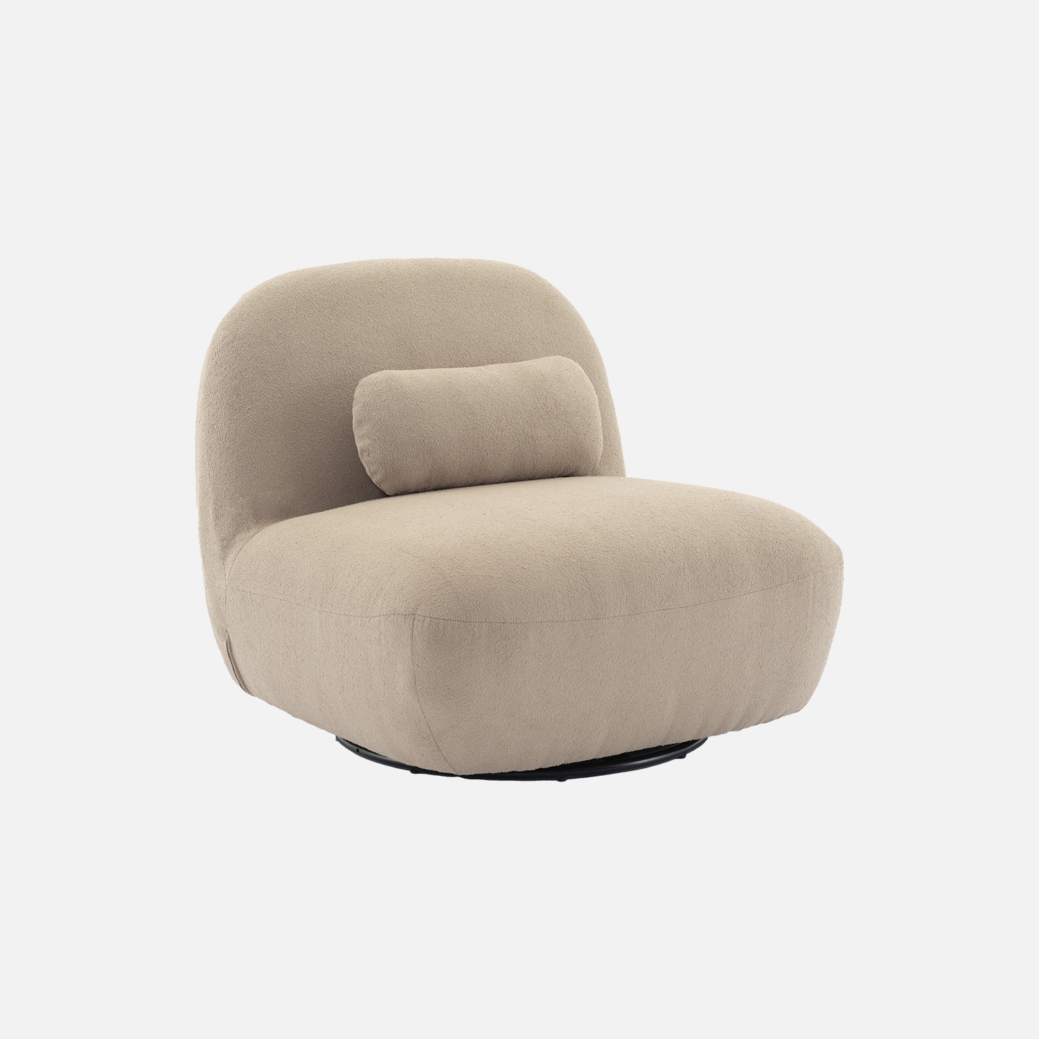 sweeek - Silla giratoria 360° borreguito texturizada , Spino , 85x85x75