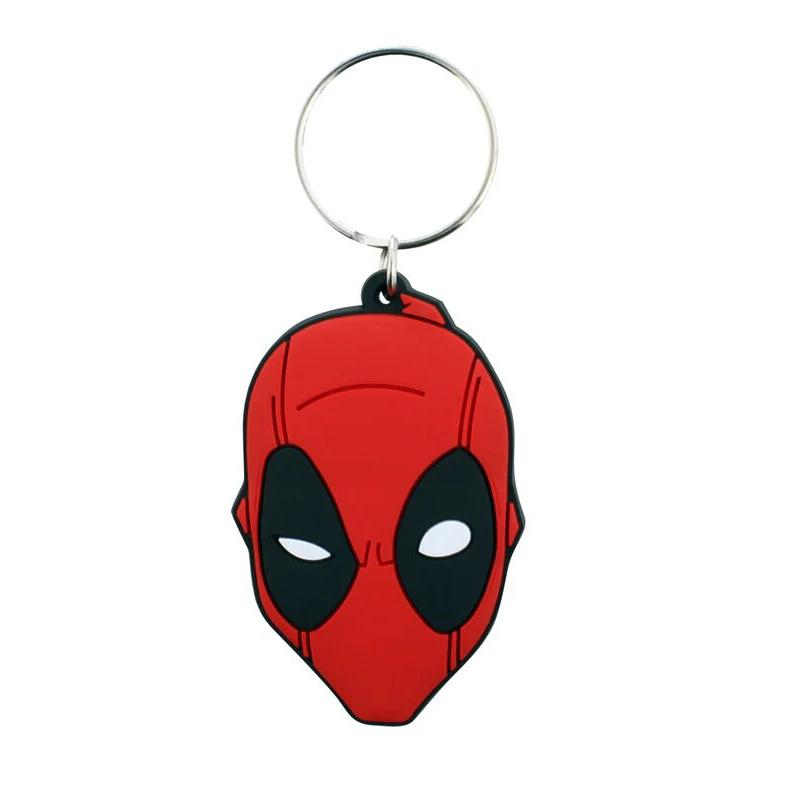 PYRAMID - Llavero Deadpool Face - Material de caucho de calidad - Mide aprox. 4,5 x 6 cm - Regalo original para amigos y familiares