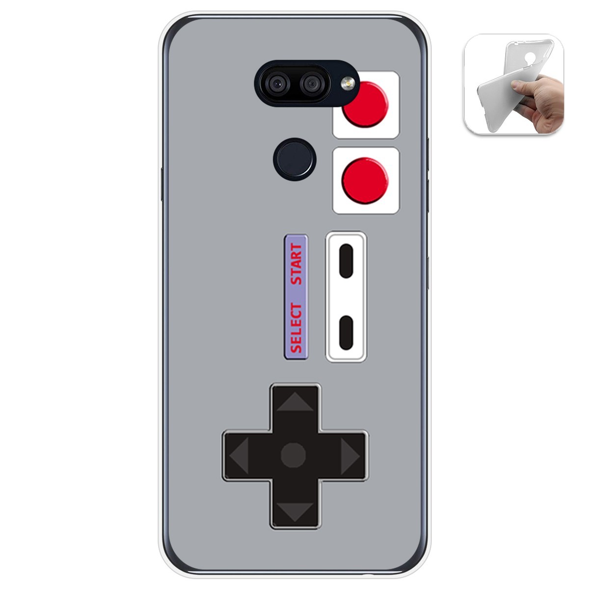 Tumundosmartphone Funda Gel Tpu para Lg K40S diseño Consola Dibujos