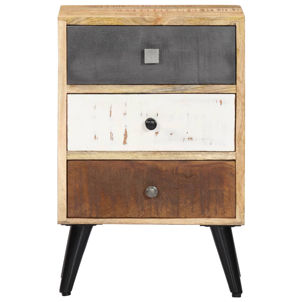Vidaxl Mesita de Noche de Madera Maciza de Mango 40x30x60 Cm