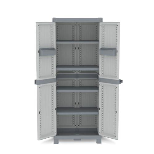Armario JOBGAR de resina Wave alto gris 181x70x43cm