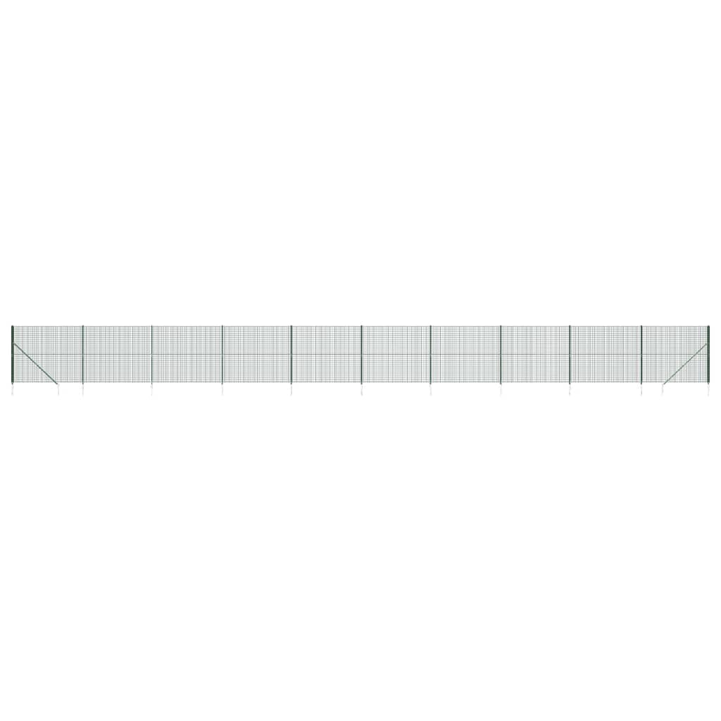 Vidaxl Cerca de Alambre con Pinchos de Anclaje 1,4x25 M Color Verde