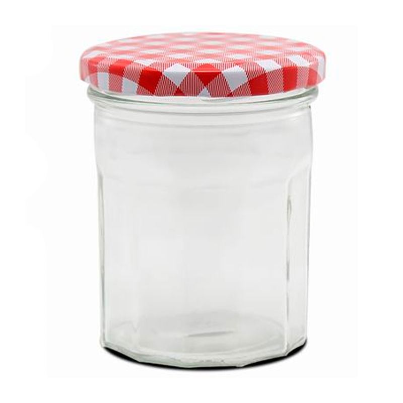Acan Tradineur - Tarro multiusos de vidrio, bote, frasco facetado con tapa  de rosca, guardar mermelada, miel, frutos secos, especias (11 x 8,5 cm, 450  ml)