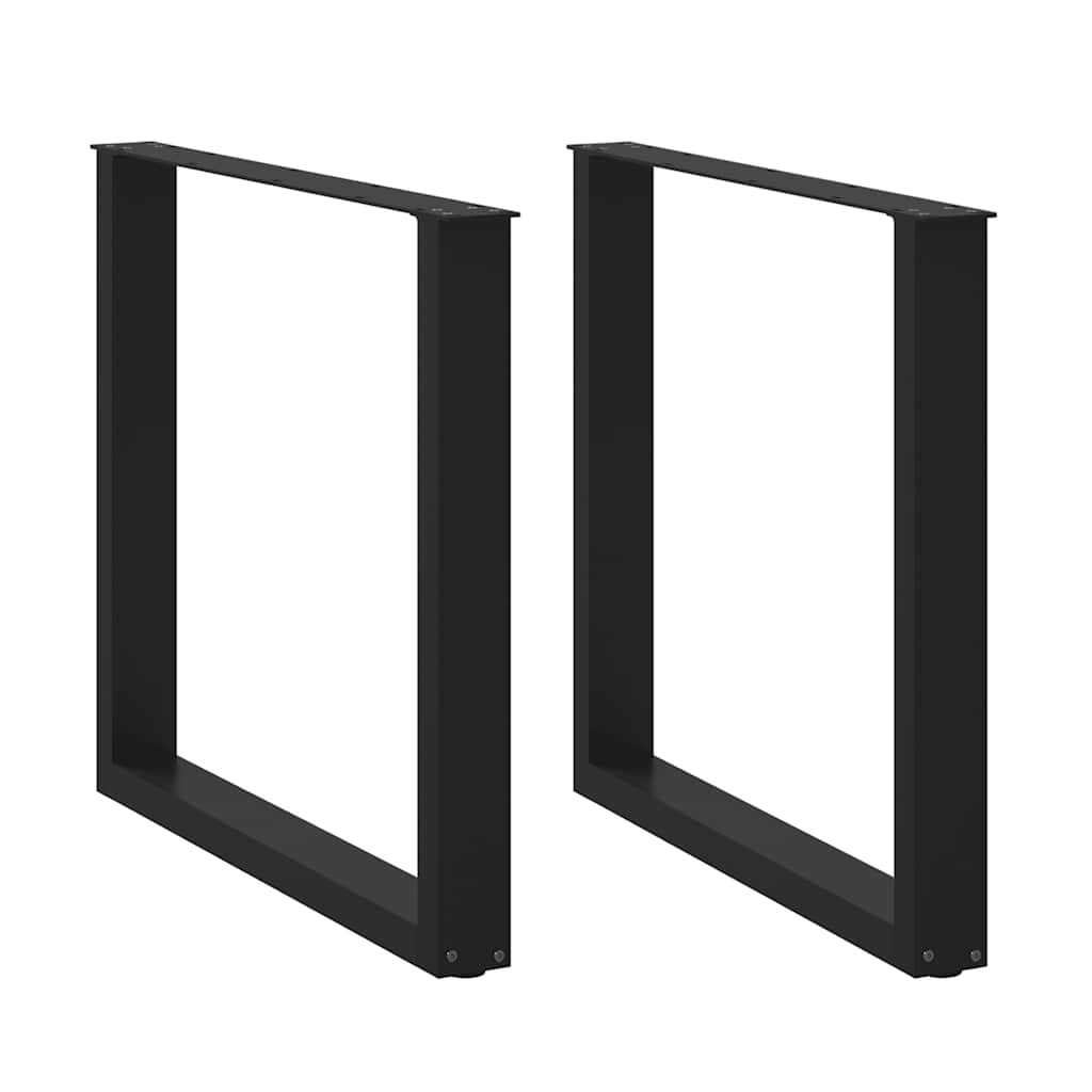 vidaXL Patas para mesa de comedor en forma de U (2 unidades) 90 x (72-73) cm, acero