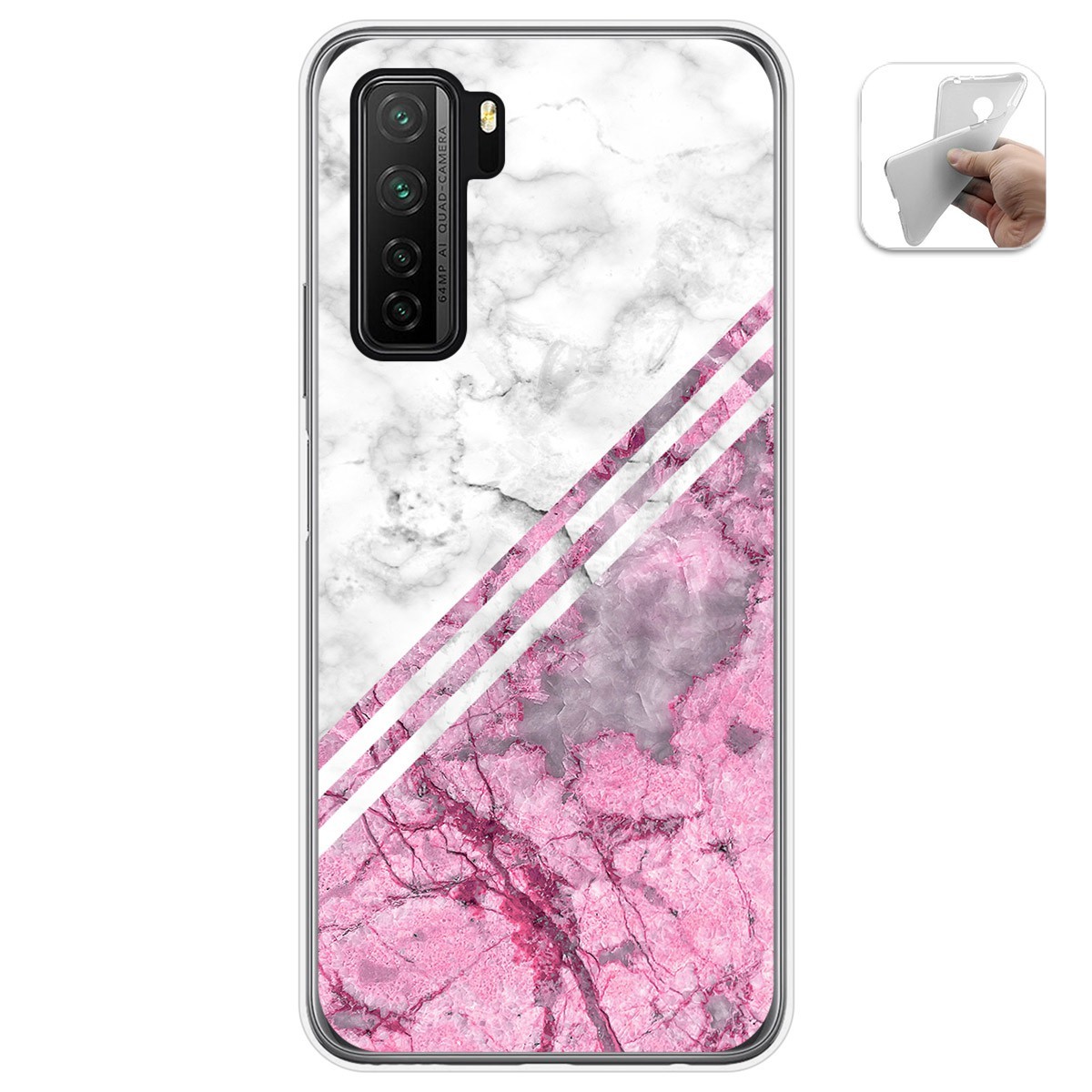 Tumundosmartphone Funda Gel Tpu para Huawei P40 Lite 5G diseño Mármol 03 Dibujos