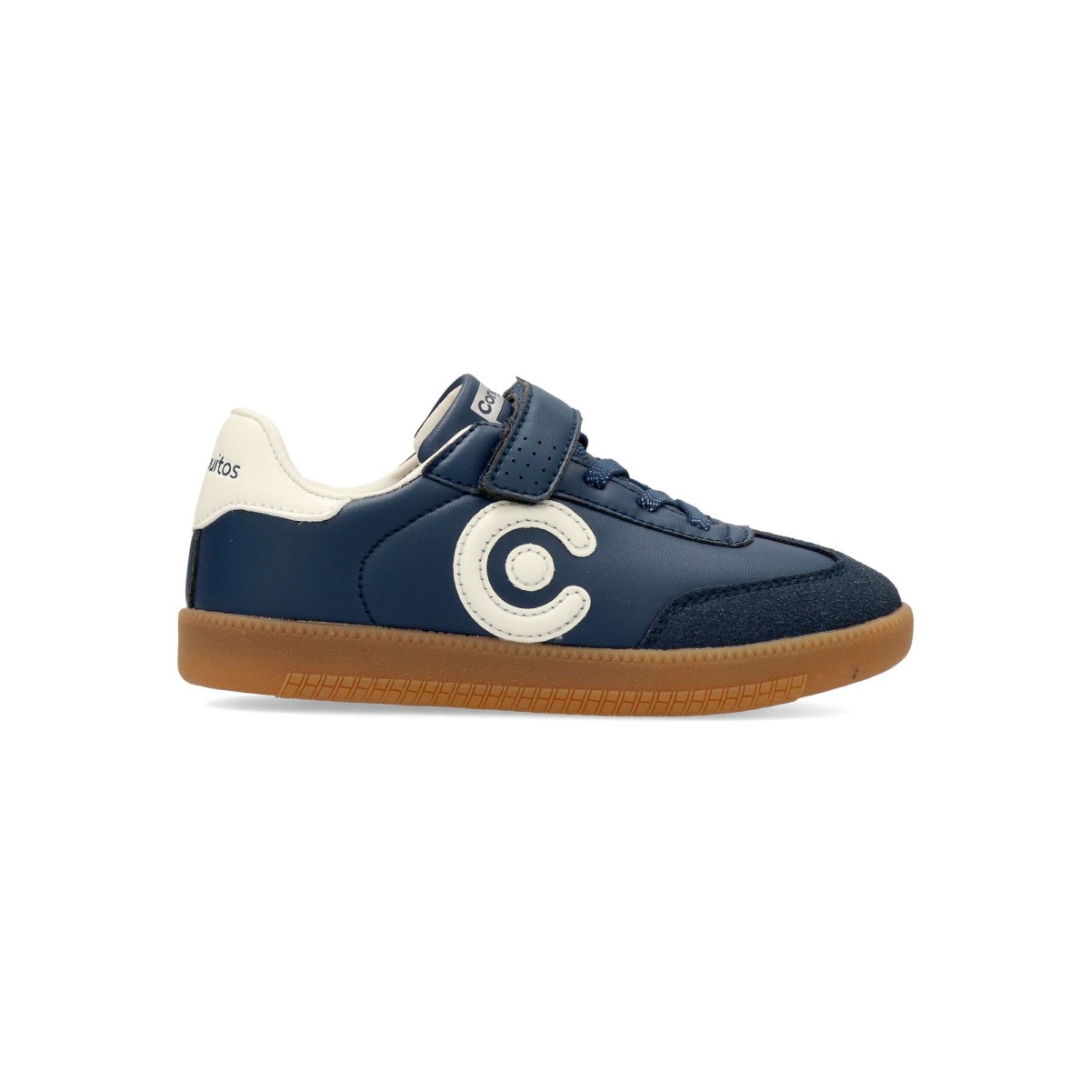 Conguitos - Zapatillas deportivas casual para niño con logo, cierre aherente y cordón elástico, suela de goma flexible, diseño clásico y versátil