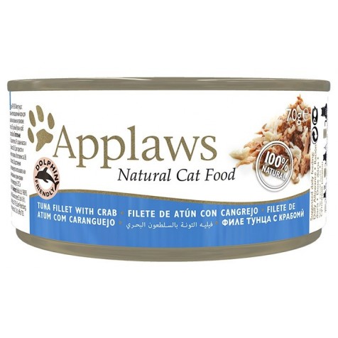 Applaws Lata Gatos Adultos Atún y Cangrejo 1 unidad - 70 gr