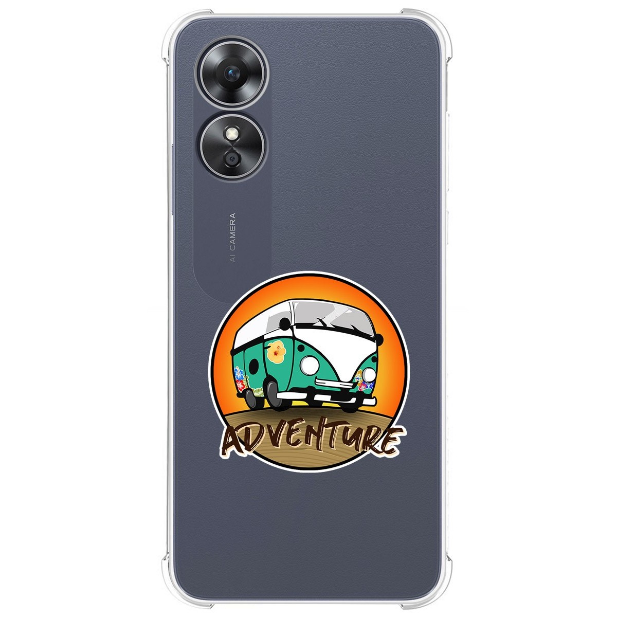 Funda Silicona Antigolpes para Oppo A17 diseño Adventure Dibujos