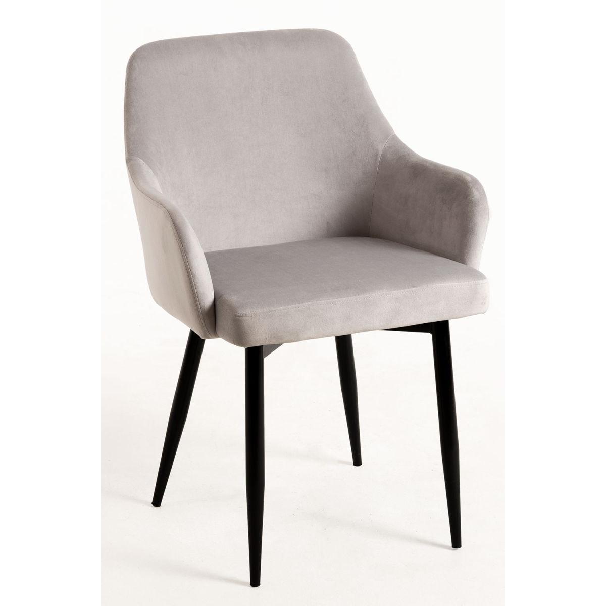 Regalos Miguel - Sillas Comedor - Silla Puan Terciopelo - Gris claro