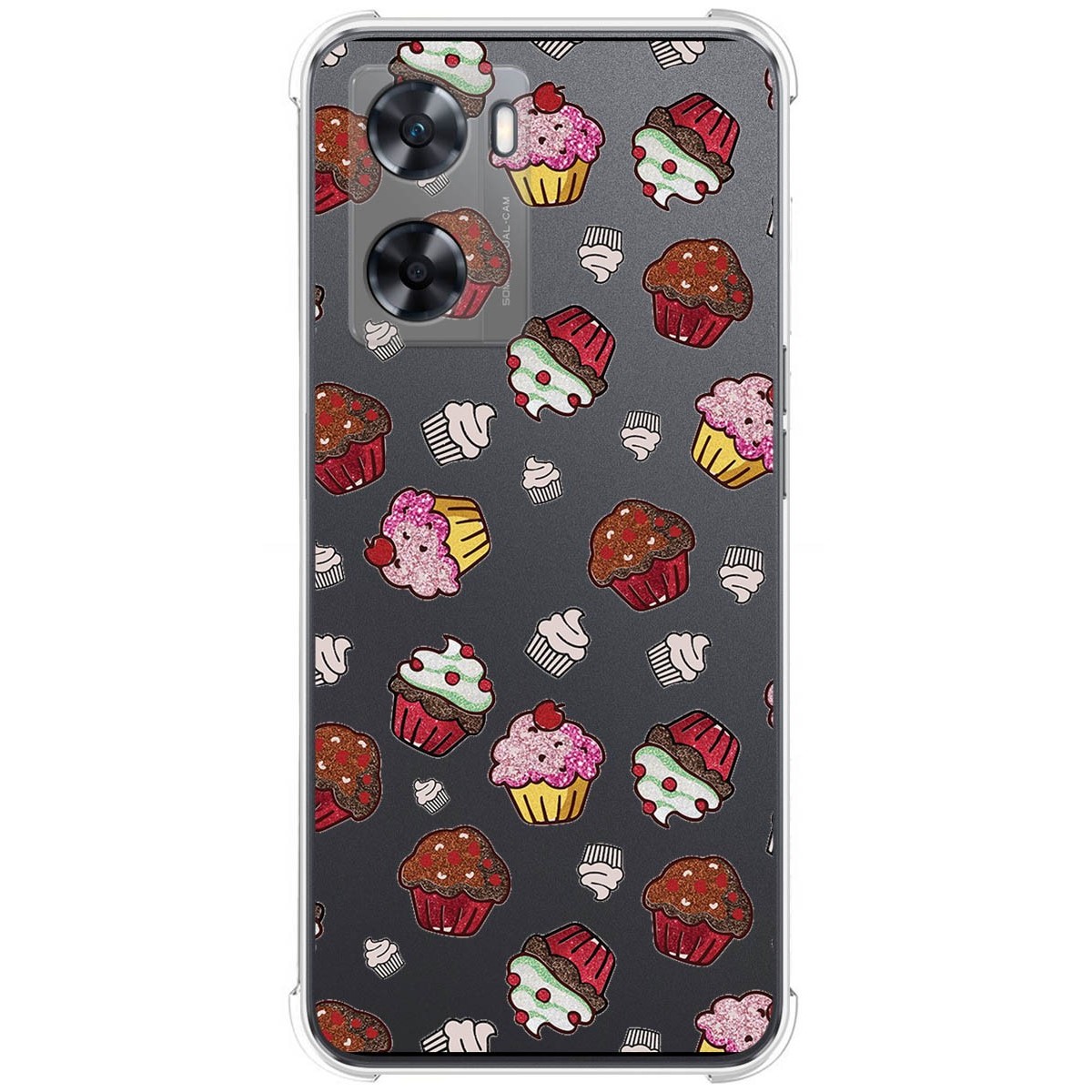 Funda Silicona Antigolpes para Oppo A57s diseño Muffins Dibujos