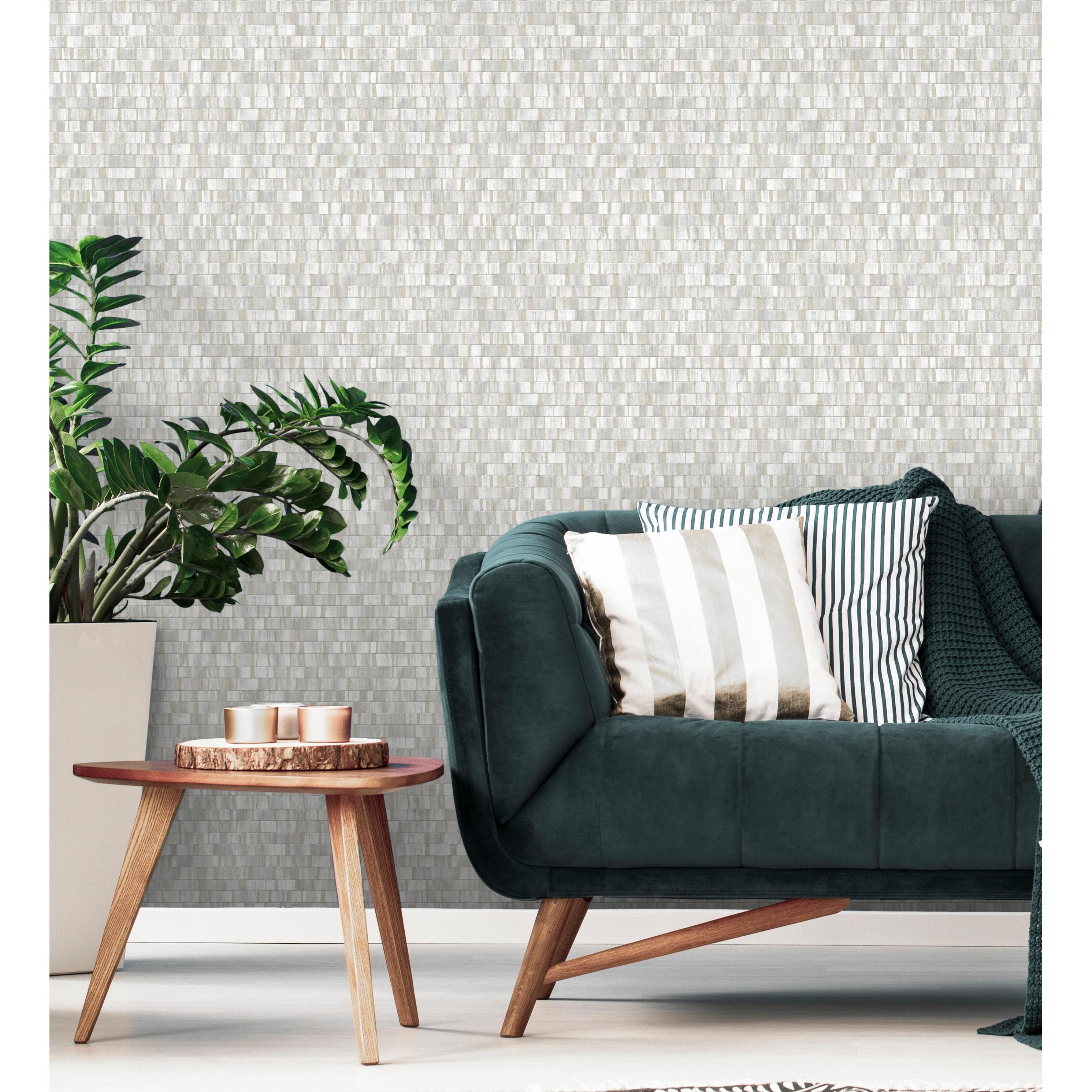 Papel pintado vinílico ecológico lavable mosaico de piedras textura en relieve - Nantes Stone 679337 de GAULAN - Rollo de 10 m x 0,53 m