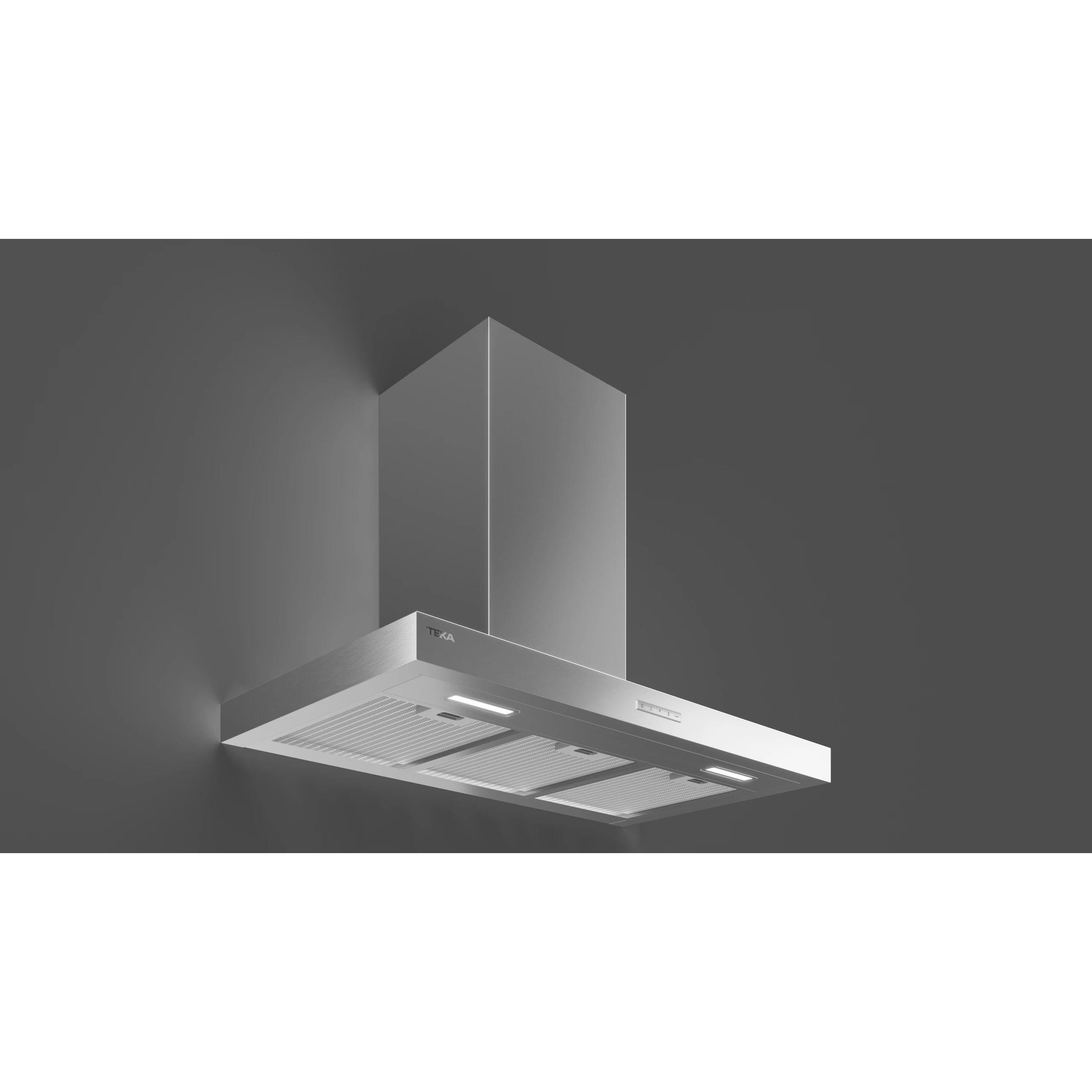 Campana Decorativa Piramidal Teka DSF96370KCS 89, 8cm 480m³/h Clase A++ Inox  | Mandos electrónicos, 59dB, Niveles Extracción 4