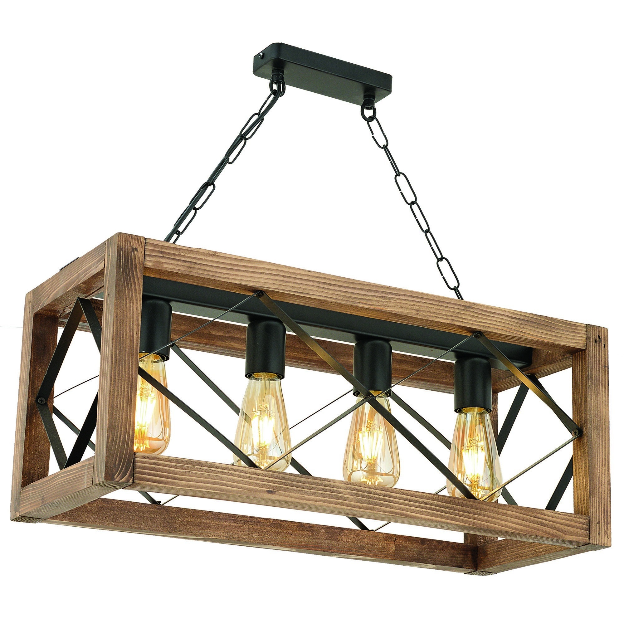 Lámpara de techo WELLHOME - Nogal Negro, 60x25x70