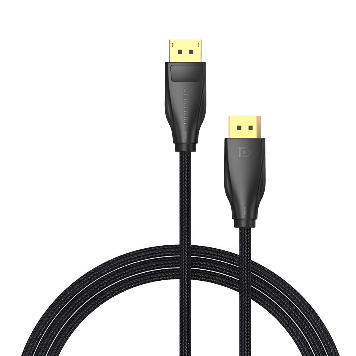 Vention cable displayport 1.4 8k dp a dp algodon trenzado - 3m - color negro