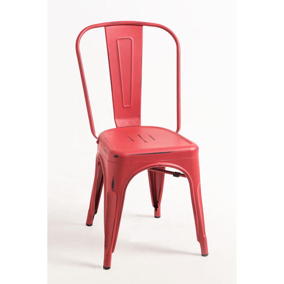 Regalos Miguel - Packs Sillas Comedor - Pack 2 Sillas Torix Vintage - Rojo vintage