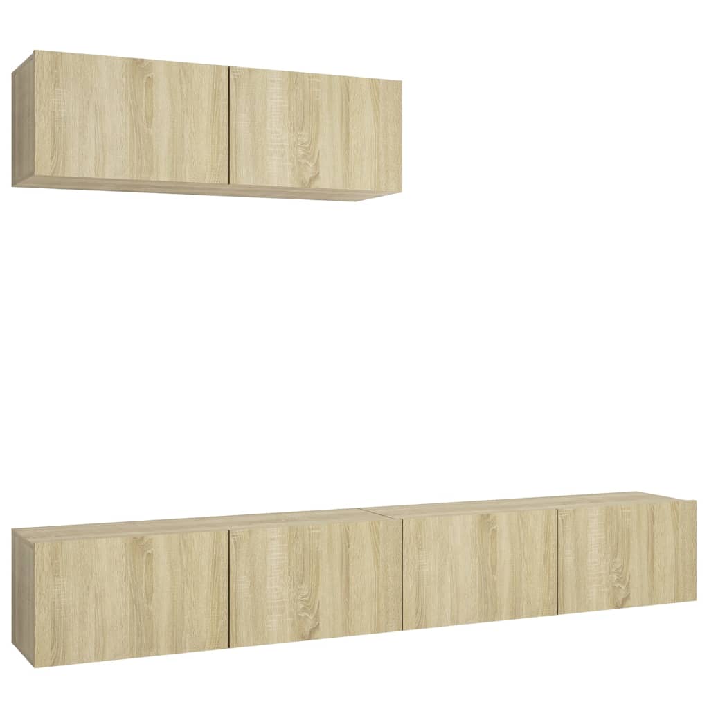 vidaXL Juego de muebles de salón 3 piezas 100x30x30 cm, Mueble de Salon, Mueble TV, Mueble TV salon, Mesa de TV, Mueble tele