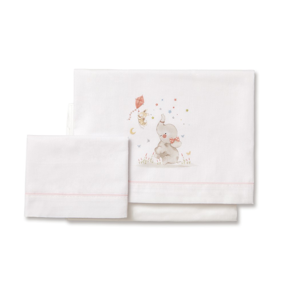 Various Juego De Sábanas para Cuna 60 x 120 cm, Bebe Primavera y Otoño Tipo 100% Algodón Extrasuave Fafricado en España-INTERBABY(Bajera+encimera+Funda Almohada) Patitos,Ositos,Luna Blanco/Beige,Pony Blanco/Beige