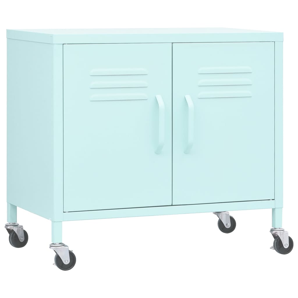 vidaXL Armario de almacenamiento acero verde 60x35x56 cm en color Menta/orange/Negro y más | almacenamiento funcional diseño moderno para baño dormitorio sala