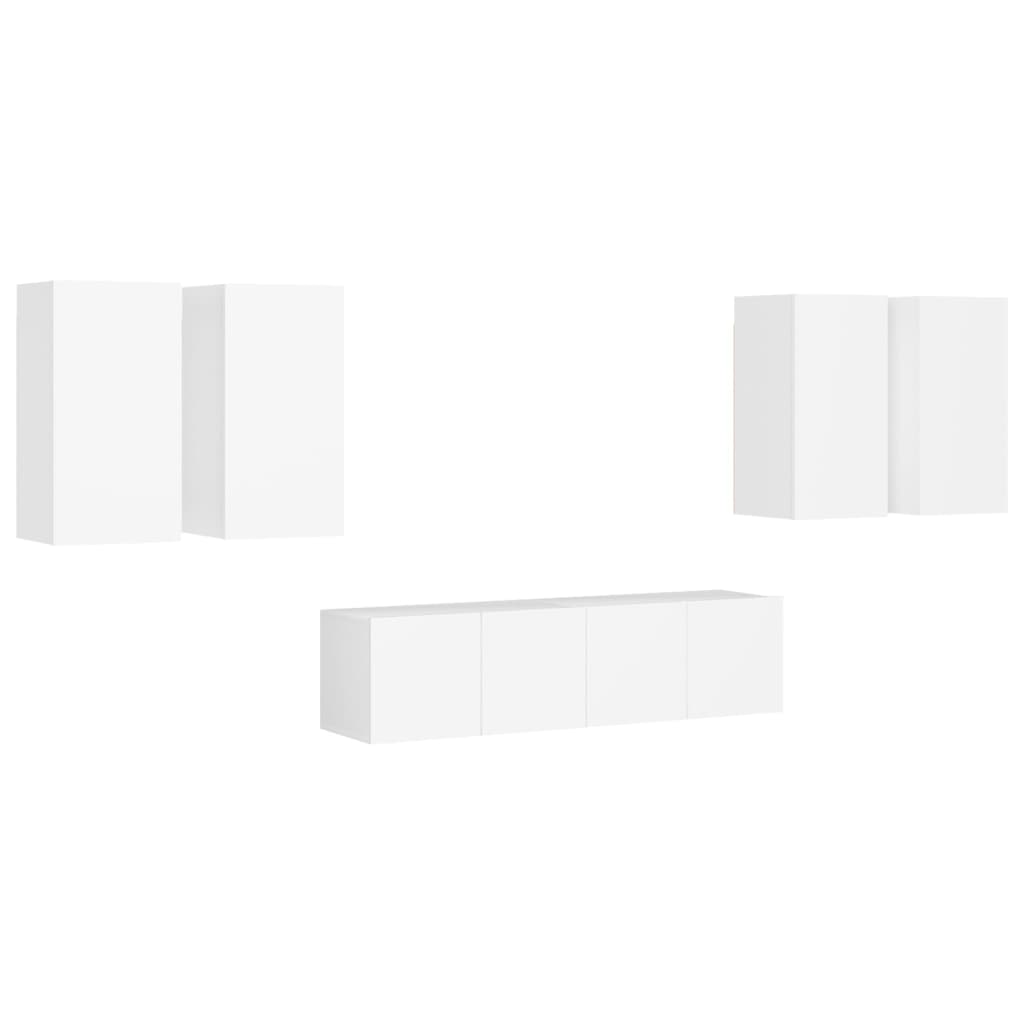 vidaXL Set de muebles de salón TV 6 piezas madera de ingeniería 30.5x30x60 cm, Mueble de Salon, Mueble TV, Mueble TV salon, Mesa de TV, Mueble tele