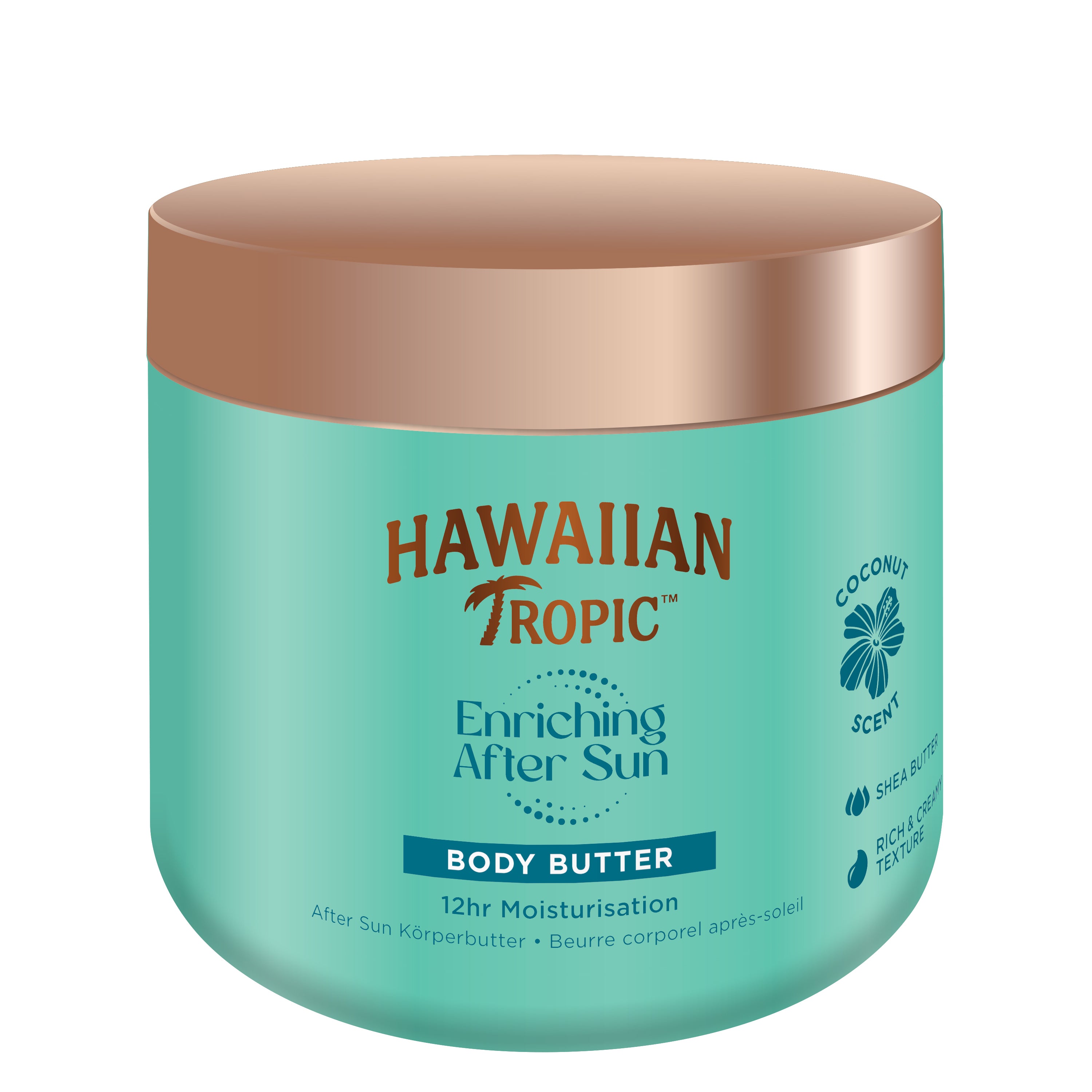 Manteca Corporal After Sun con Coco, Textura Rica y Nutritiva para Después del Sol, 200 ml