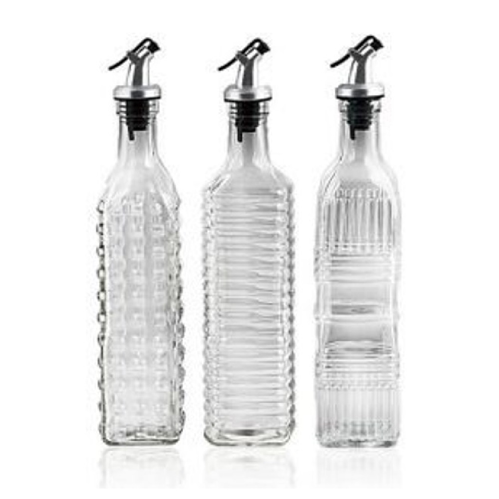 ACEITERA BOTELLA CRISTAL CON TAPON DOSIFICADOR, CAPACIDAD 500ML, Utensilio de Cocina,CM,FESPU