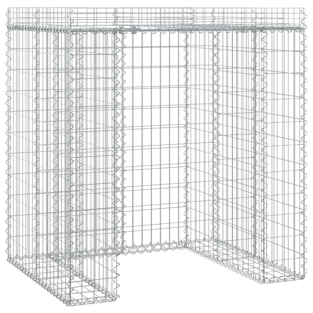 vidaXL Muro de Gaviones para Contenedor de Basura Jaula Hierro Dimensiones 1 Cubo, 2 Cubos, 3 Cubos