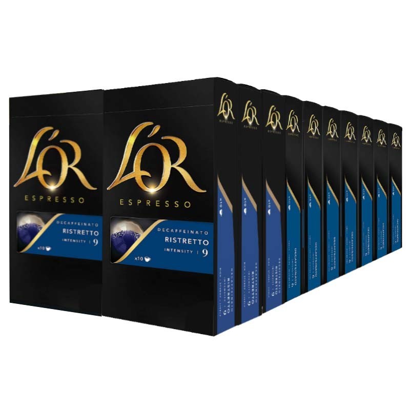 Ristretto Descafeinado L'or 20 cajas compatible Nespresso 200 cápsulas 8711000357736