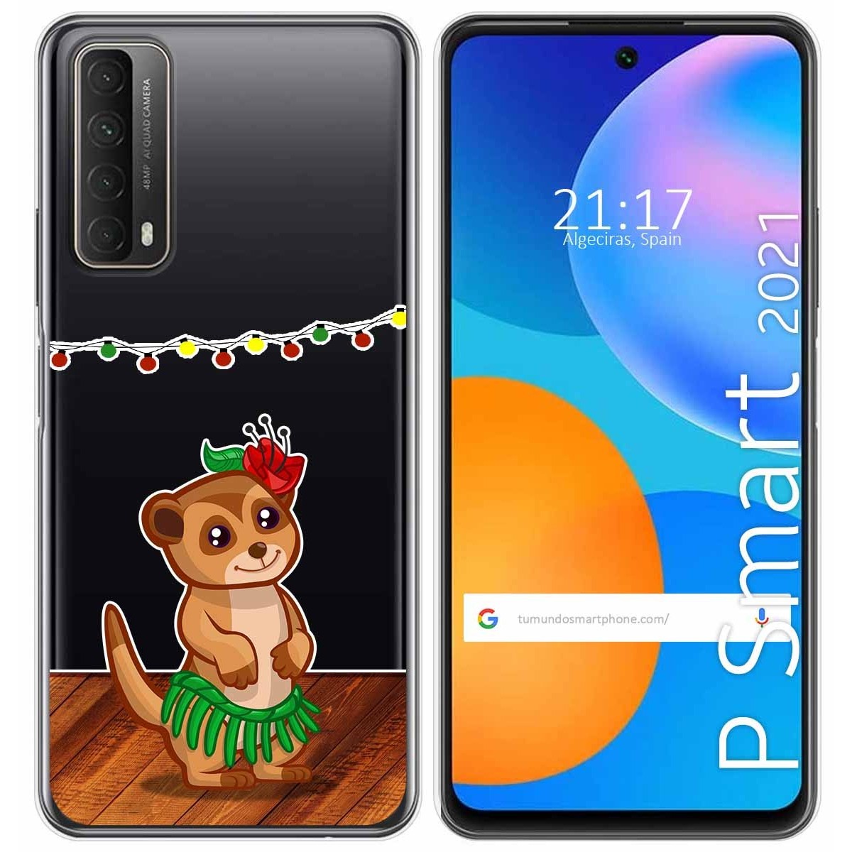 Tumundosmartphone Funda Gel Transparente para Huawei P Smart 2021 diseño Suricata Dibujos