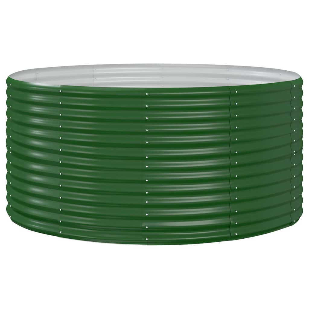 vidaXL Arriate de jardín verde 140x140x68 cm acero galvanizado