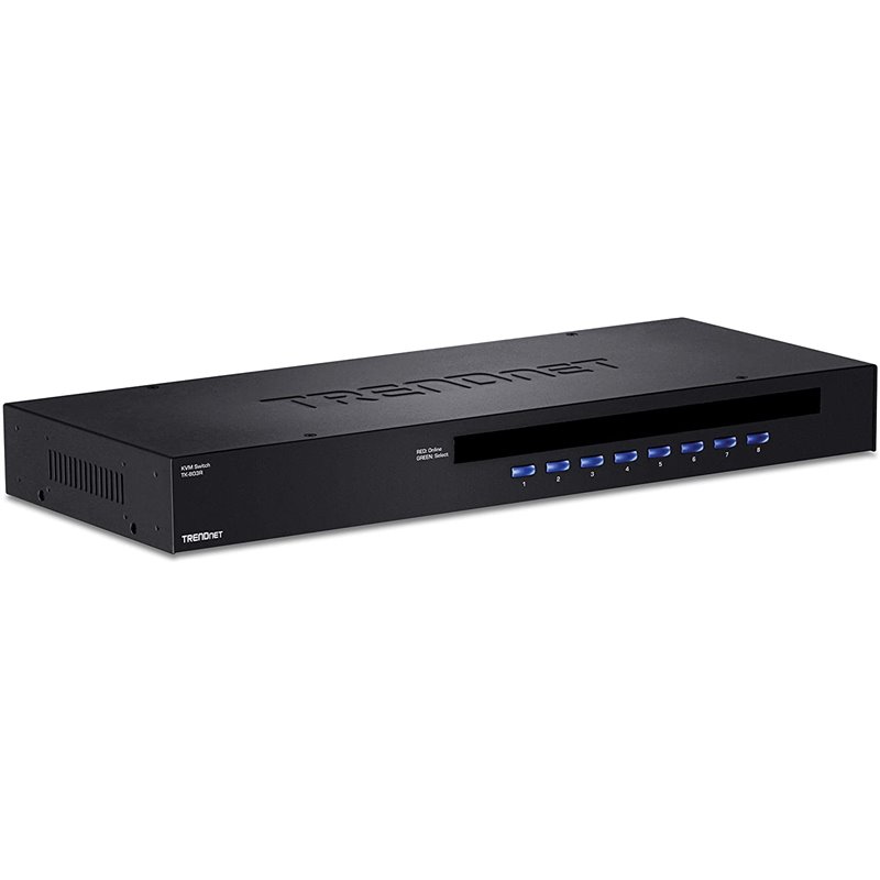 Conmutador KVM TRENDnet TK-803R/ 8PC con 1 sólo teclado y ratón