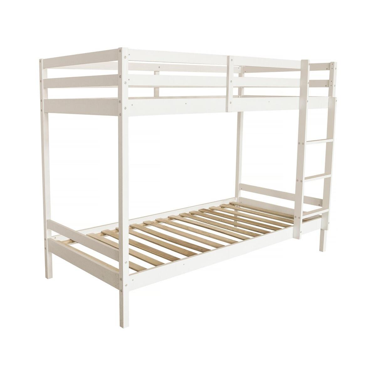 Habitat y Jardin - Litera infantil de madera "Lionel" 90 x 190 cm - Blanco