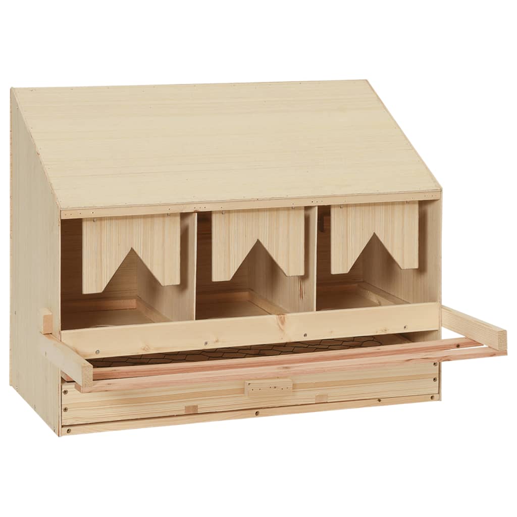 vidaXL Ponedero Gallinas Aves Cesta Extraíble Huevos Plegable Madera Dimensiones 72x33x38cm (3 compartimentos),  63x40x45cm (2 compartimentos),  63x40x65cm (2 compartimentos) y mas