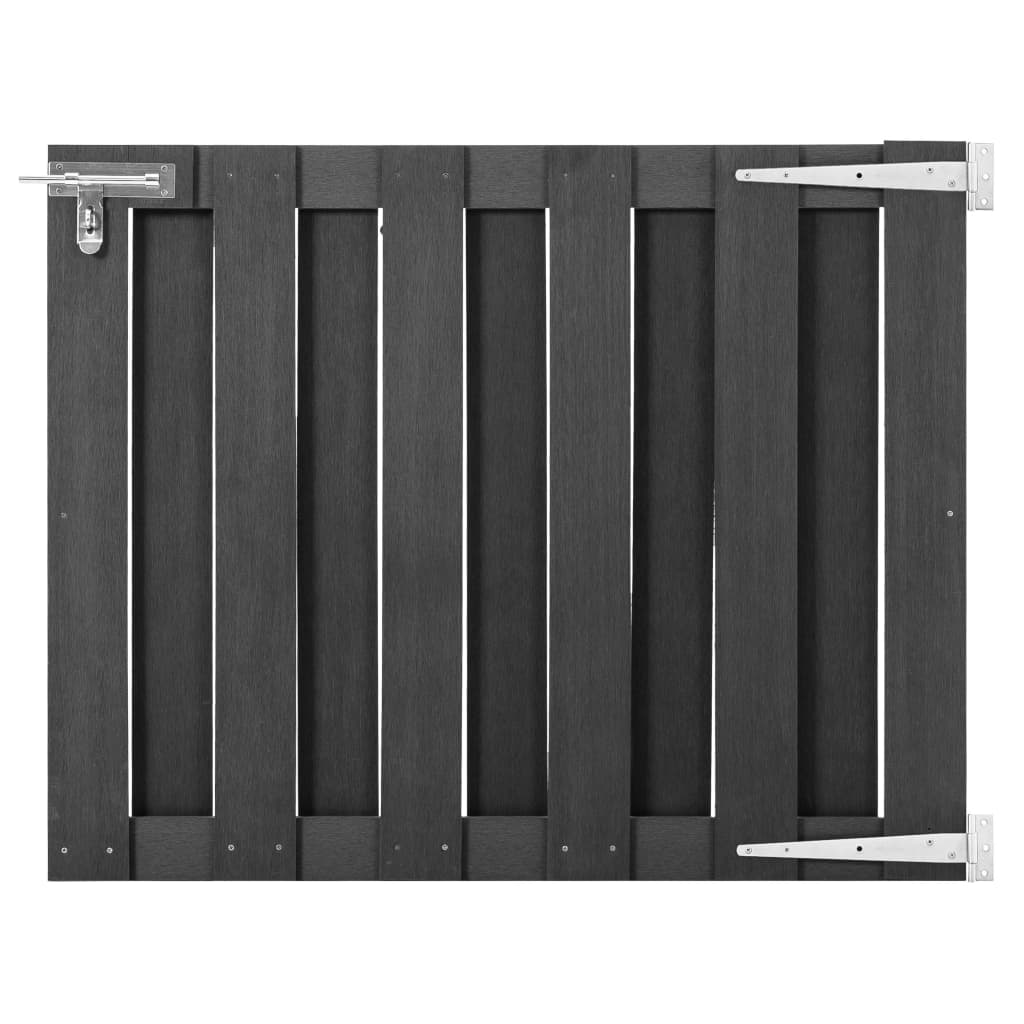 vidaXL Puerta de Jardín de WPC Gris Verja Entrada de Patio Terraza Cerca Dimensiones 100 x 60 cm,  100 x 80 cm,  100 x 100 cm y mas