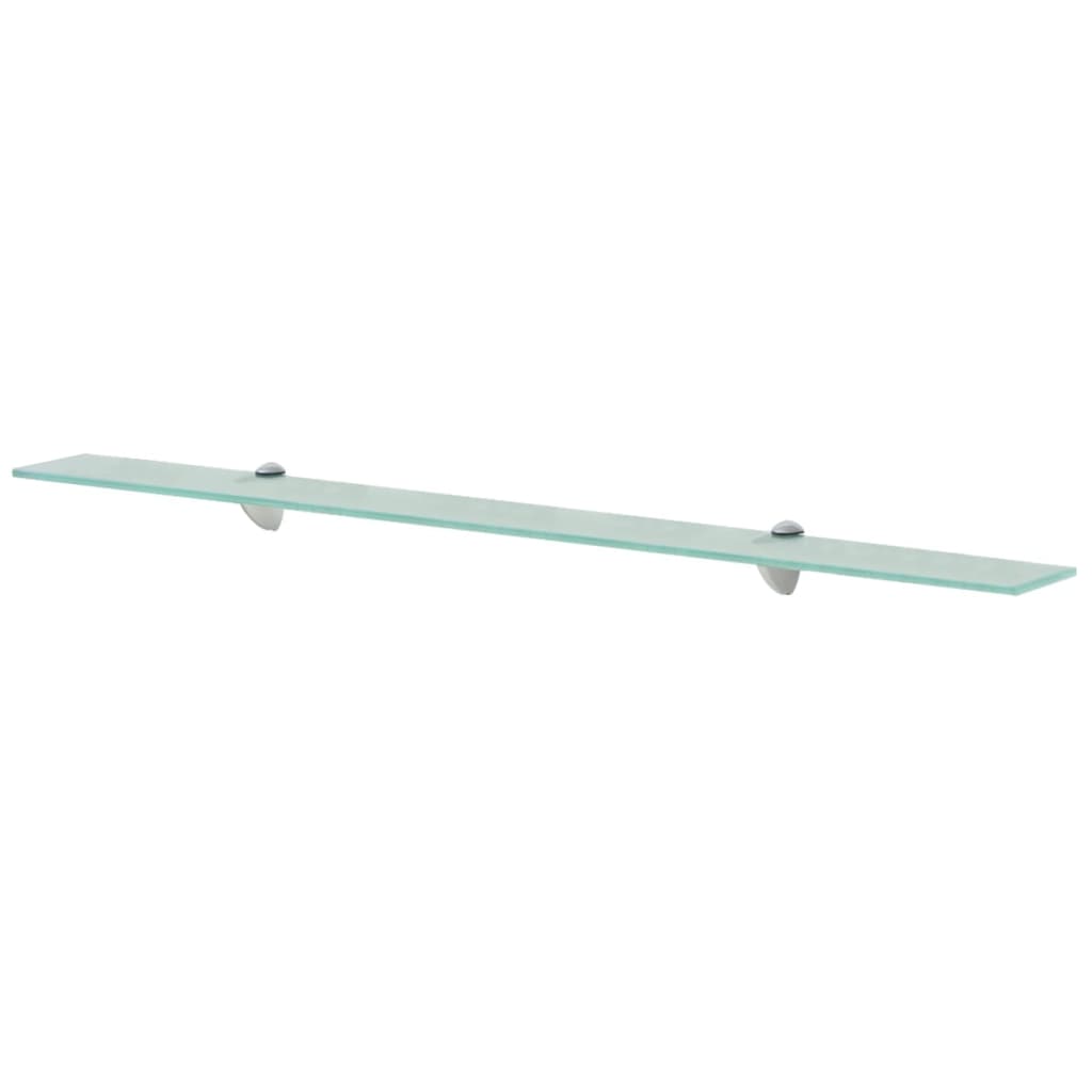 vidaXL Estantes flotantes 2 unidades vidrio 8 mm 100x20 cm Transparente, Negro, Blanco Mueble Almacenaje Estantería para Oficina, Estudio, Dormitorio Estantería/Librería/ mueble de Almacenamiento