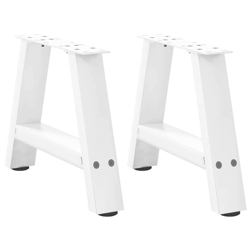 vidaXL Patas para mesa de centro en forma de A (2 unidades) 50 x (30-31) cm, acero