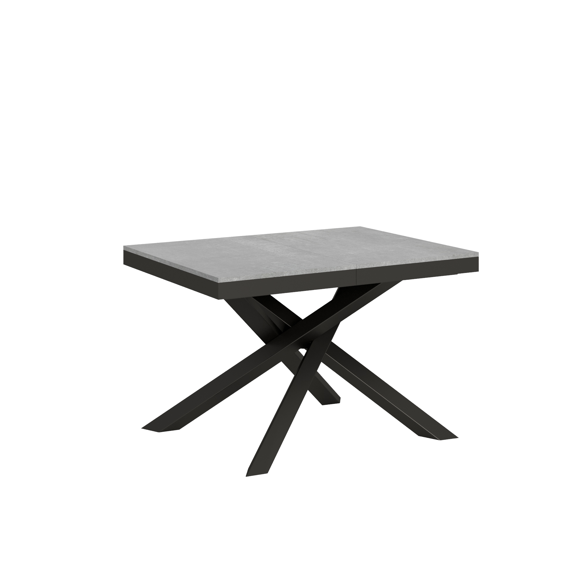 Mesa extensible 90x120/224 cm Volantis Evolution Estructura de cemento Antracita - Itamoby