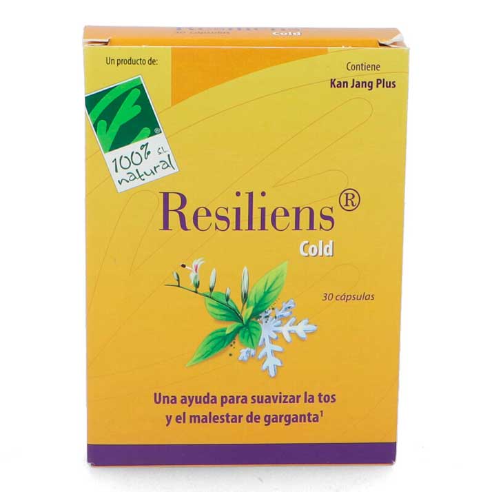 100% Natural Resiliens Cold. 30 Cáps (Blister)