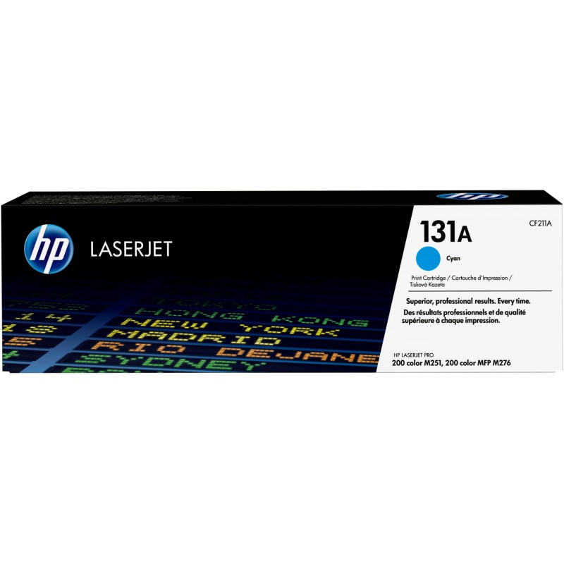 HP - Cartucho de tóner original LaserJet 131A cian CF211A