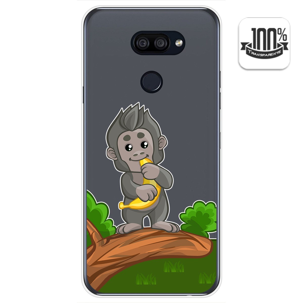 Tumundosmartphone Funda Gel Transparente para Lg K40S diseño Mono Dibujos