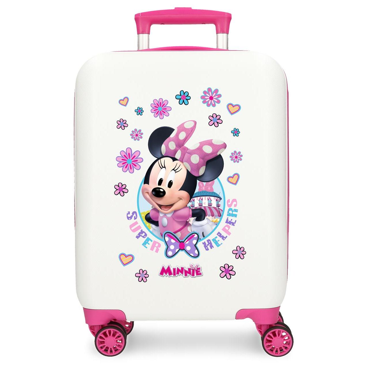 Disney Maleta De Cabina ABS Rígida Minnie Helpers Blanco