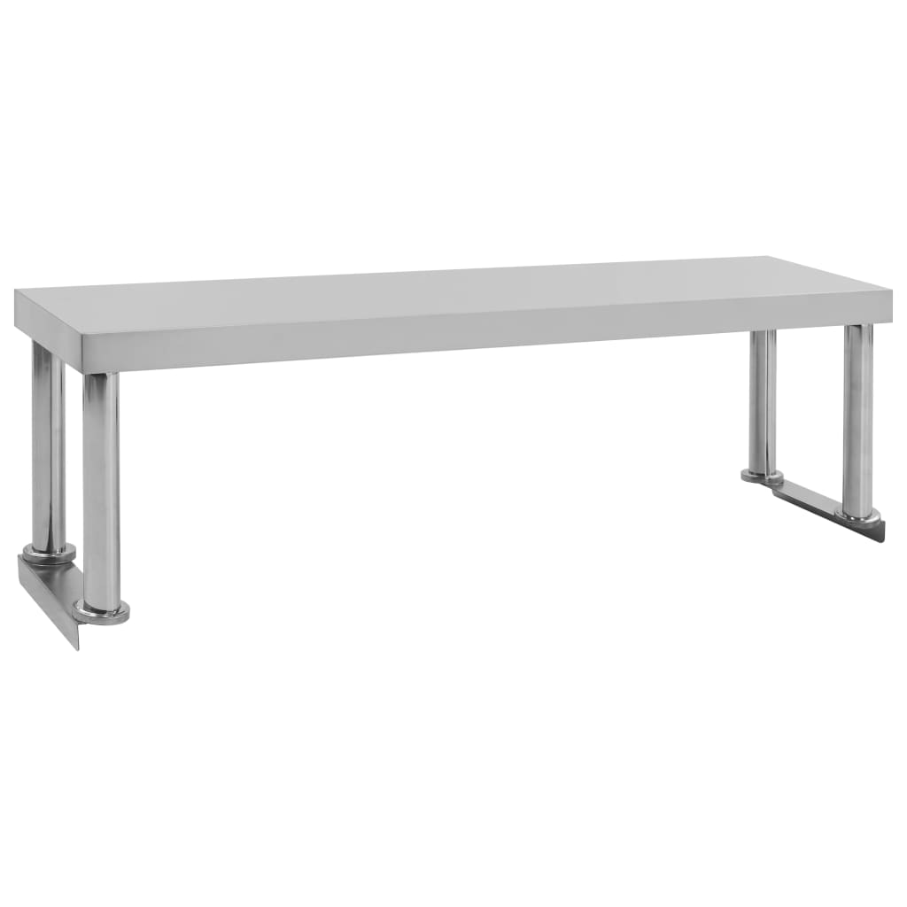 vidaXL Estante para mesa de trabajo de acero inoxidable en dimensiones 120 x 30 x 35 cm/120 x 30 x 65 cm | estructura resistente ideal para salón dormitorio o estudio