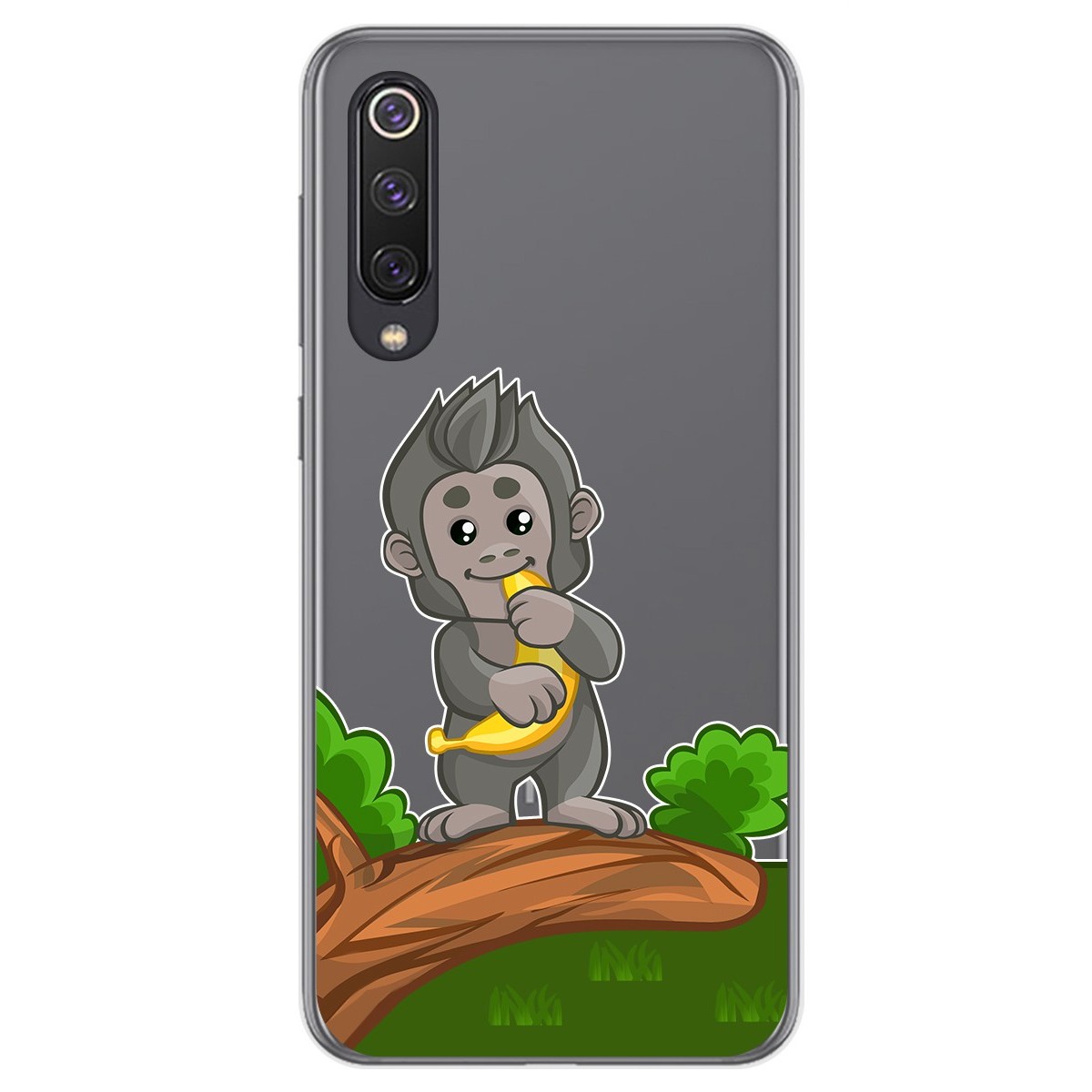 Tumundosmartphone Funda Gel Transparente para Xiaomi Mi 9 SE diseño Mono Dibujos