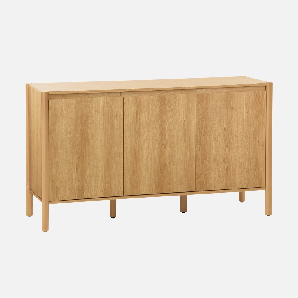 sweeek - Aparador con 3 puertas, 140cm , Harmony , 140x42x78