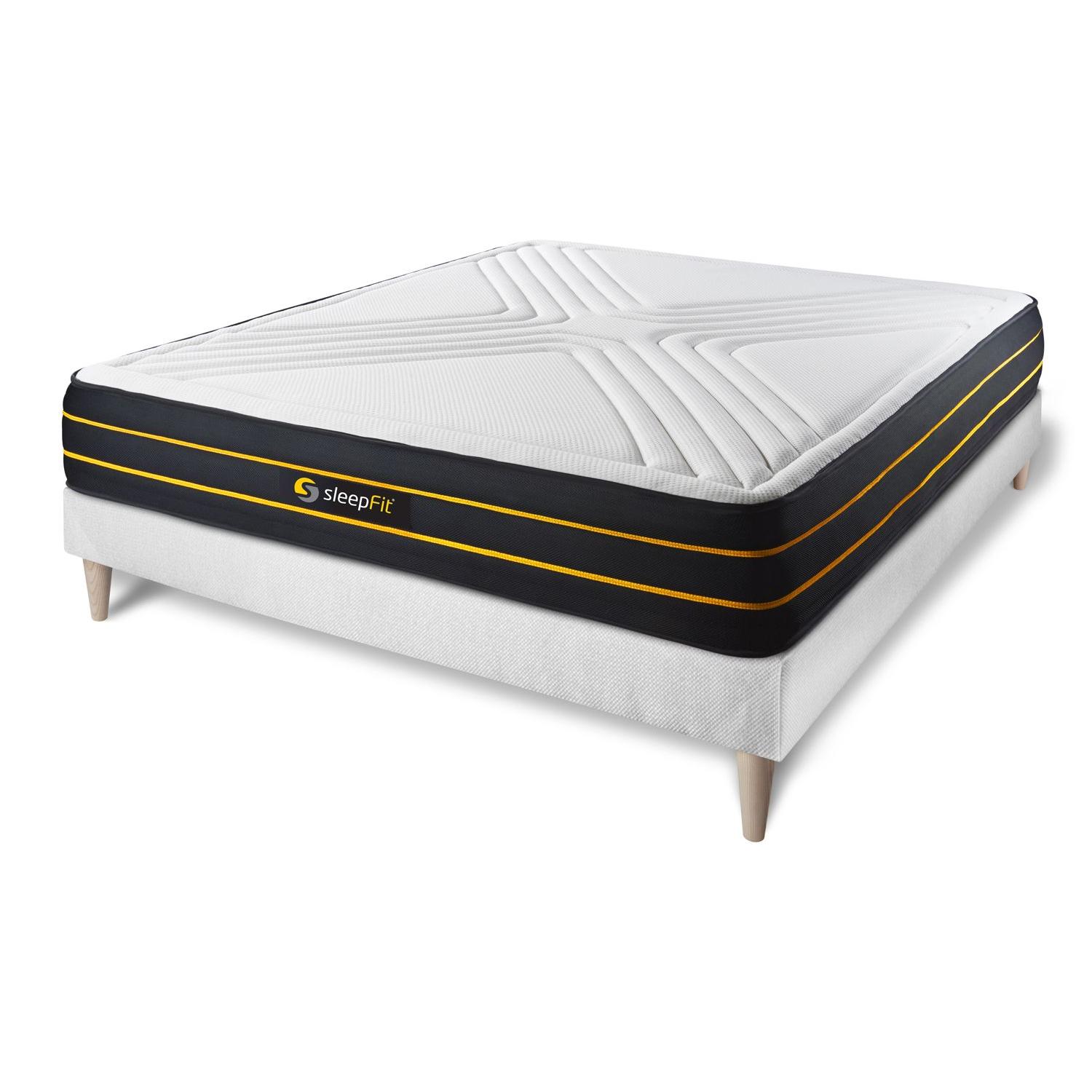 Pack colchón ULTRA 160x200cm + Somier multiláminas, espuma viscoelástica y micromuelles ensacados , 7 zonas de confort