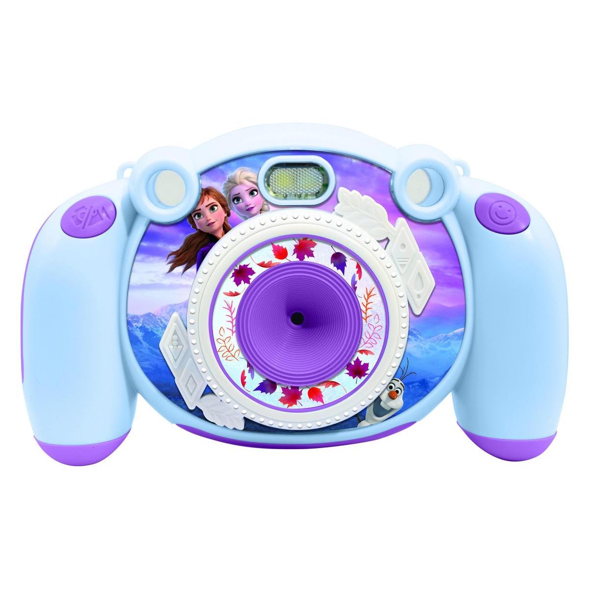 LEXIBOOK - Cámara de fotos digital con 10 stickers de Frozen