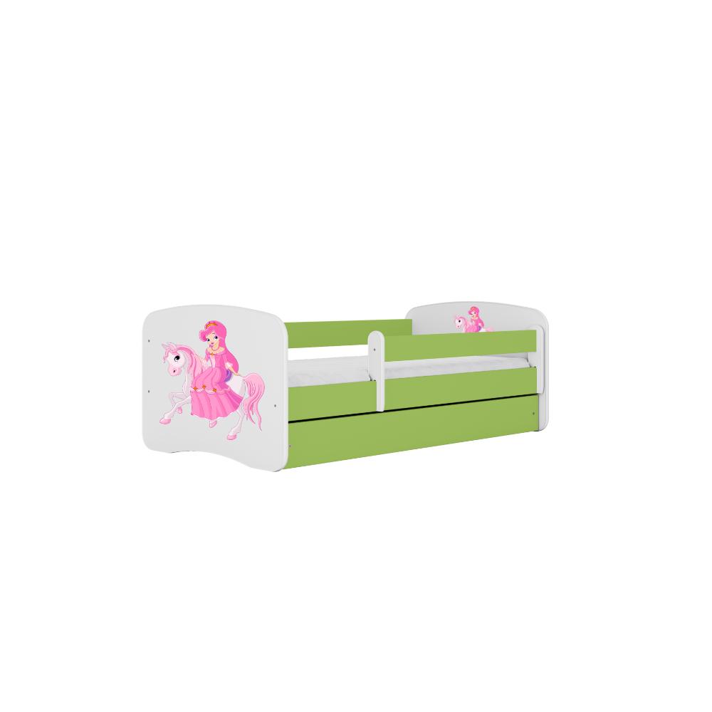 Cama 180 x 80 cm Kocot Kids BabyDreams Princess on Horse Green