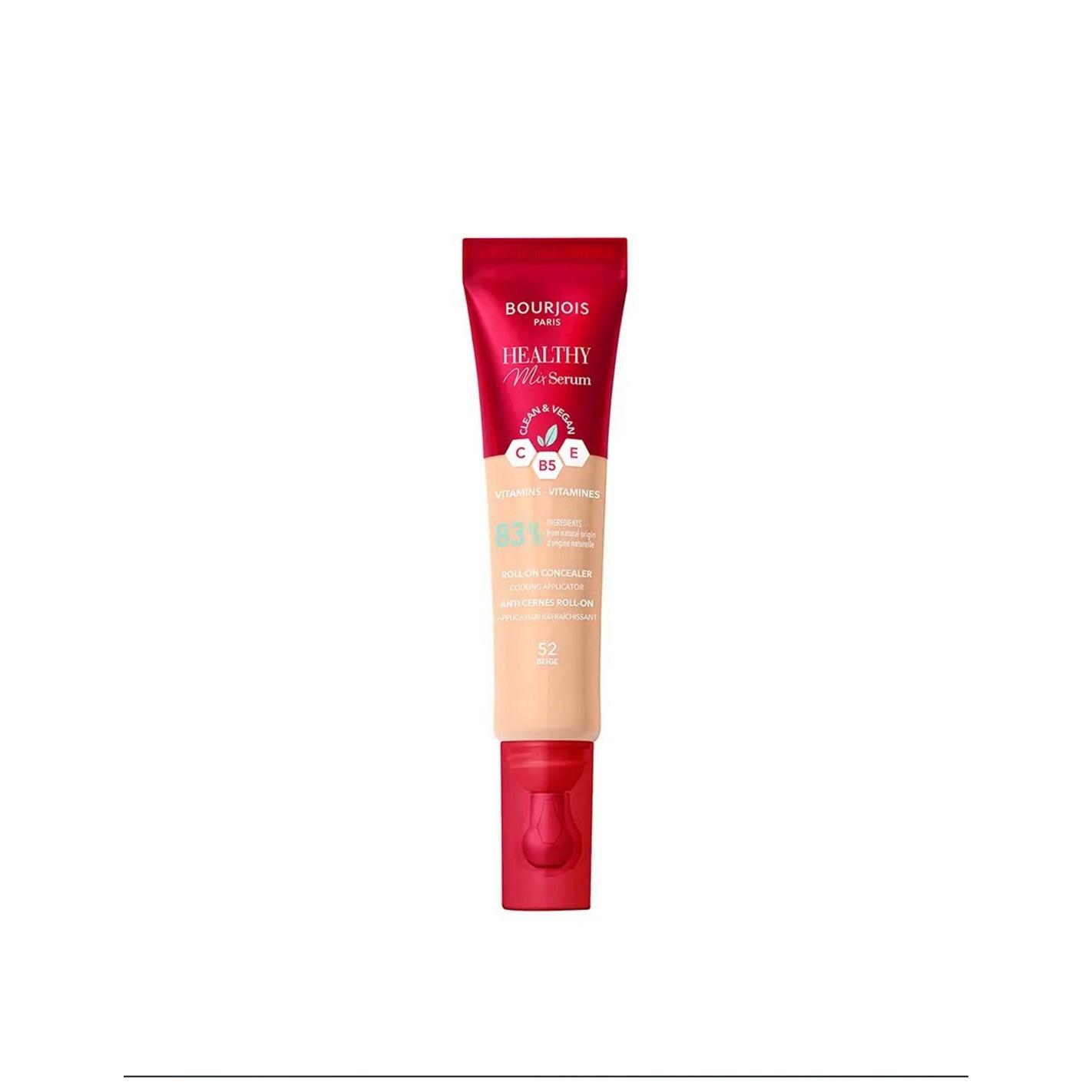 Bourjois - Corrector Líquido Healthy Mix Serum para ojeras y imperfecciones, con vitamina C y cafeína antioxidante, acabado natural y textura sedosa para piel normal a mixta